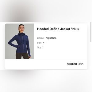 lululemon athletica Hooded Define Jacket in Blue